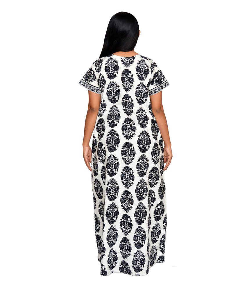 Buy Accedo Black Cotton Nighty Online At Best Prices In India