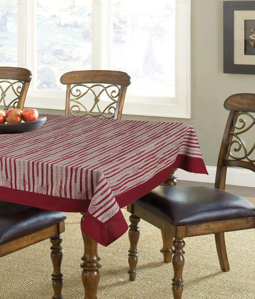 Elan Contemporary Red Cotton Table Cloth Buy Elan Contemporary Red
