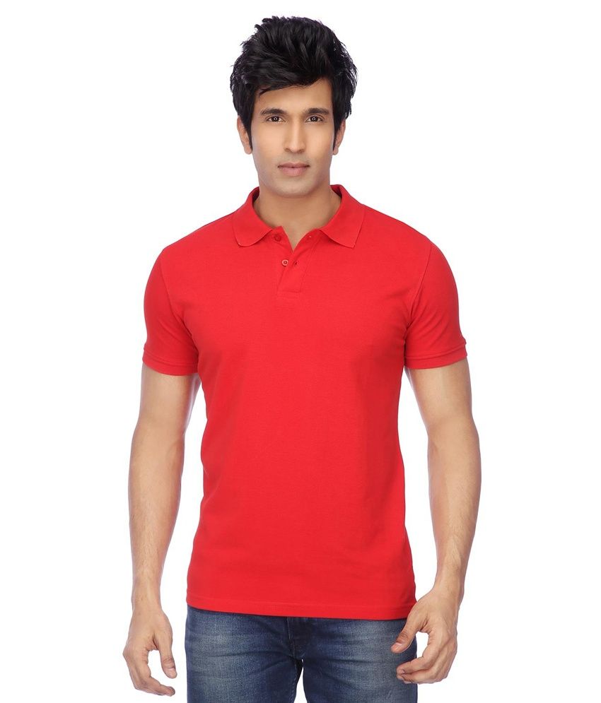     			Concepts Red and Blue Half Sleeves Basics Polo T-Shirts - Pack of 2