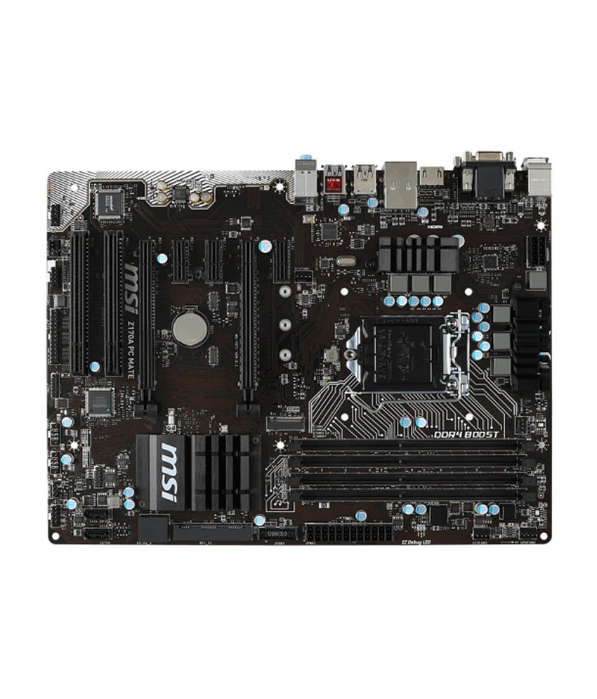 Msi Z170a Pc Mate Motherboard Black Buy Msi Z170a Pc Mate Motherboard Black Online At Low Price In India Snapdeal