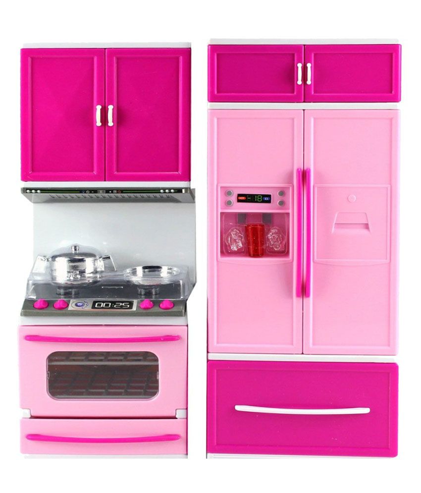 barbie doll mini kitchen set