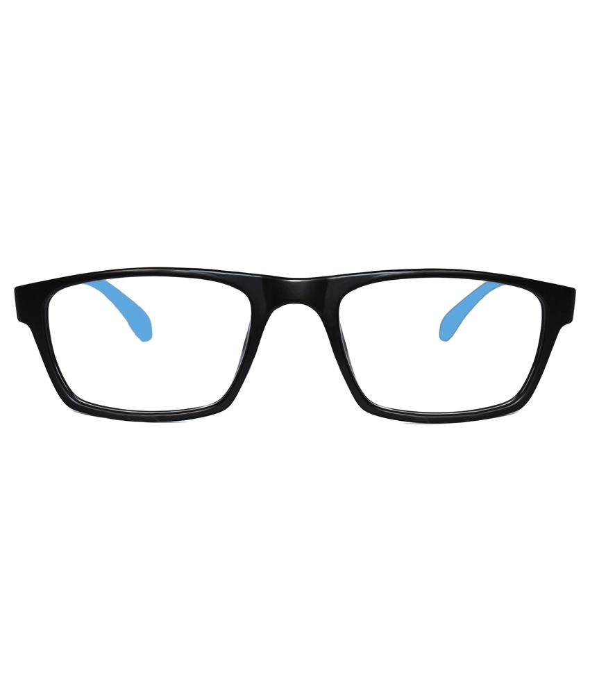 blue rectangle eyeglasses