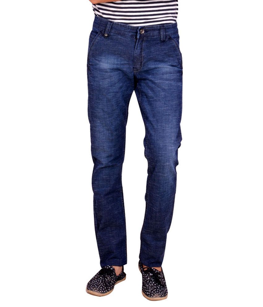 Dustin Blue Cotton Jeans Buy Dustin Blue Cotton Jeans Online at Best