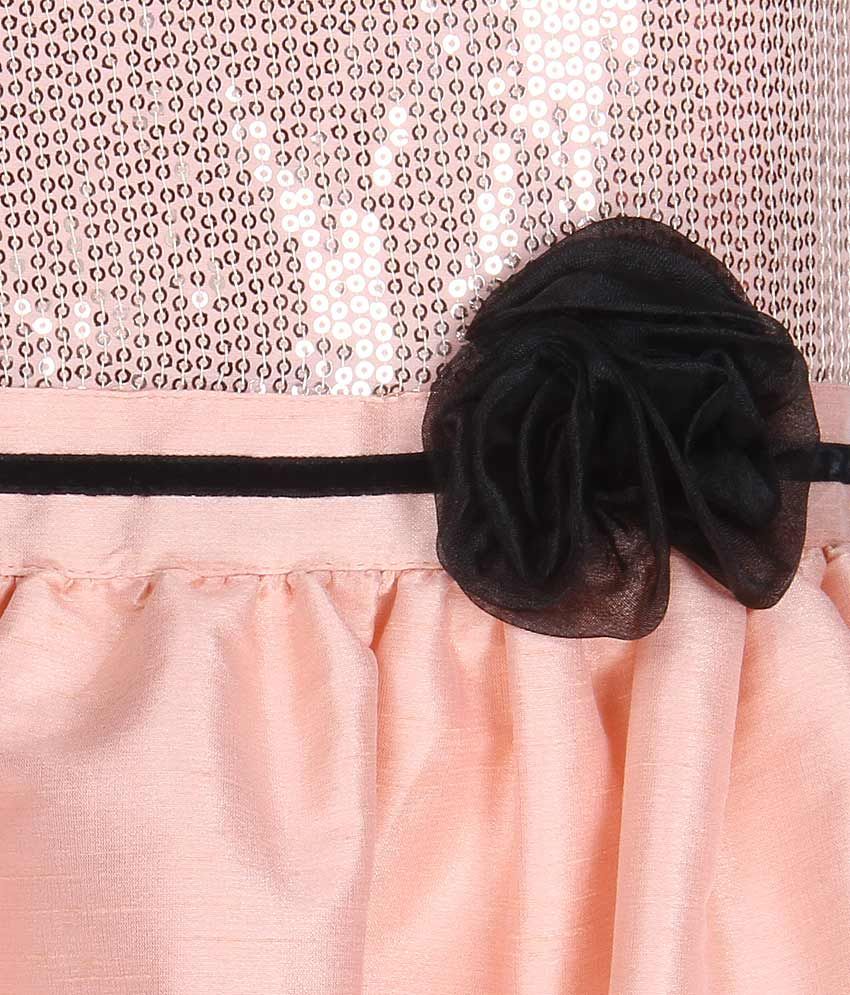 peach black dress