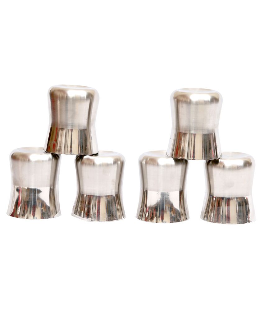 JK Vallabhdas Stainless Steel Glass - Set of 6: Buy Online at Best