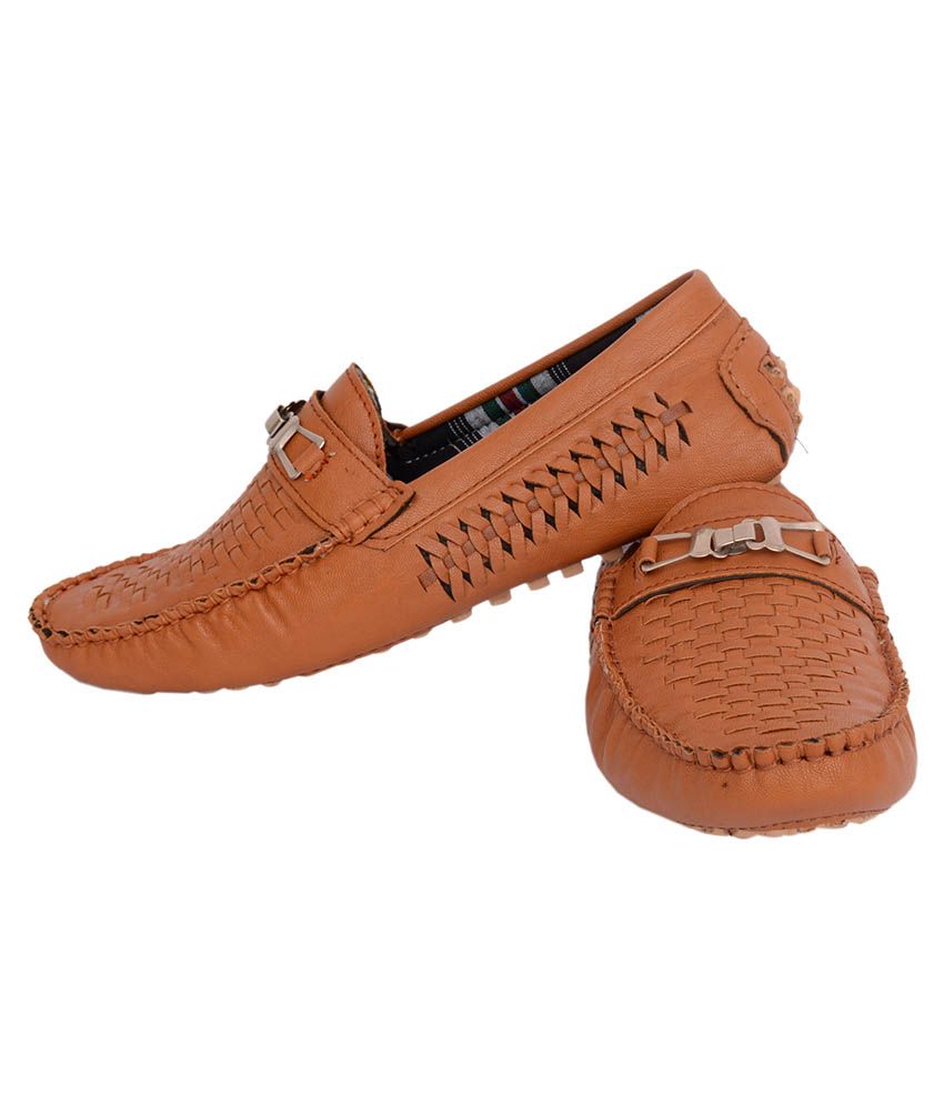 wide fit tan loafers