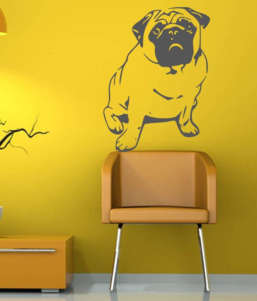 Trends On Wall Pvc Pug Dog Sticker Trends On Wall Pvc Pug Dog Sticker At Best S In India Snapdeal