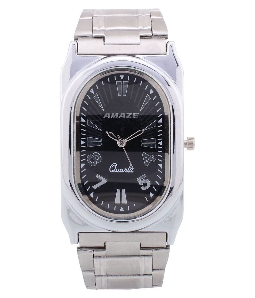 Amaze Silver Oval Analog Watch - Buy Amaze Silver Oval Analog Watch ...