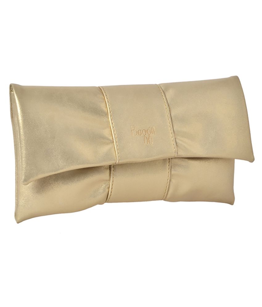 baggit golden clutch