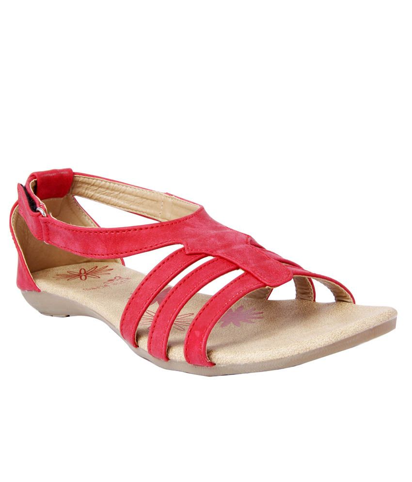 Marie Soft Red Sandals Price in India 