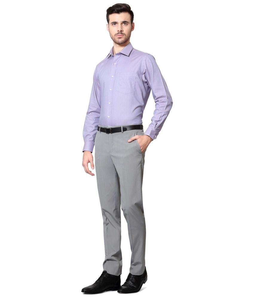 Van Heusen Purple Solid Formal Shirt - Buy Van Heusen Purple Solid ...