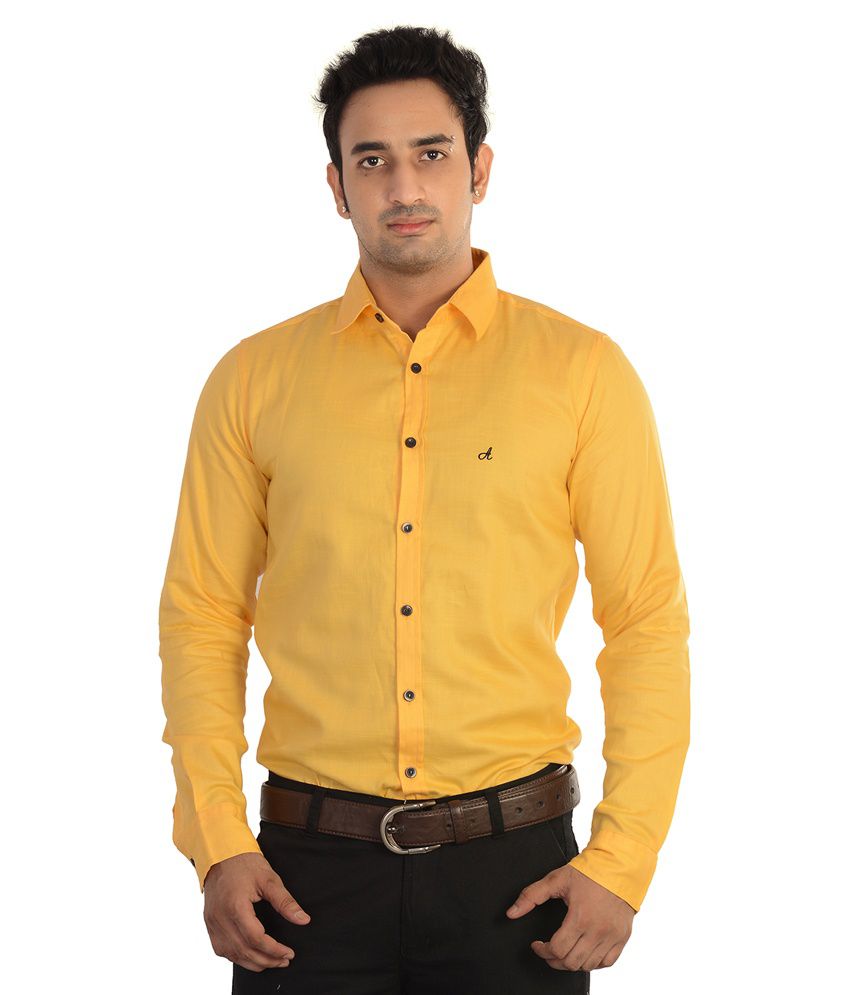 BlackLilly Yellow Formal Shirt - Buy BlackLilly Yellow Formal Shirt ...