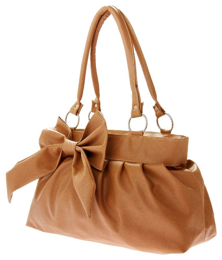 small beige shoulder bag