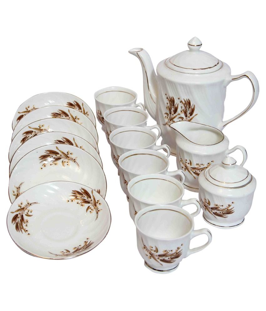 Seashell Multicolour Coffee Tea Set 15 Pcs Buy Online At Best