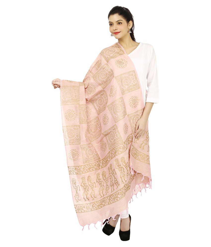 Amiraah PeachPuff Cotton Dupattas Price in India Buy Amiraah PeachPuff Cotton Dupattas Online