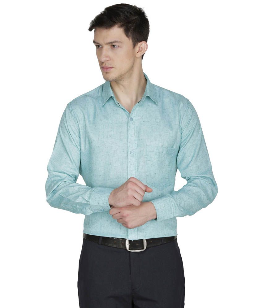 Asher Blue Formal Shirt - Buy Asher Blue Formal Shirt Online at Low ...
