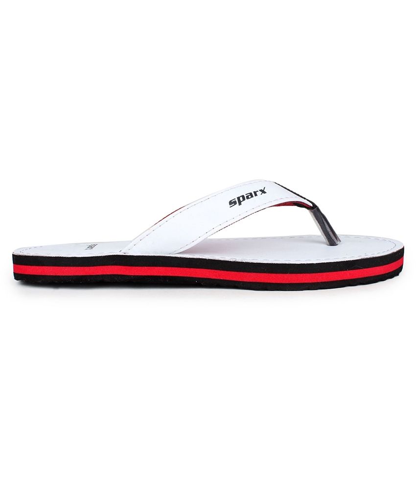 sparx slippers white colour