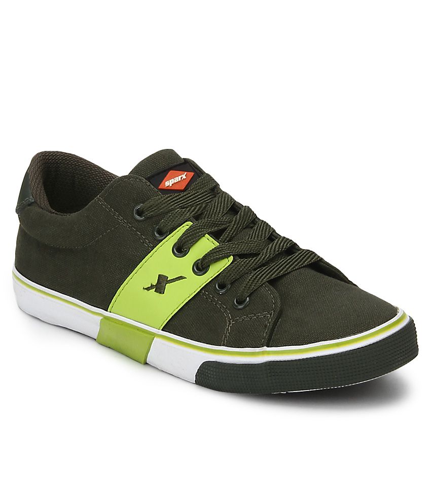 Sparx Green Canvas Shoes - Buy Sparx 