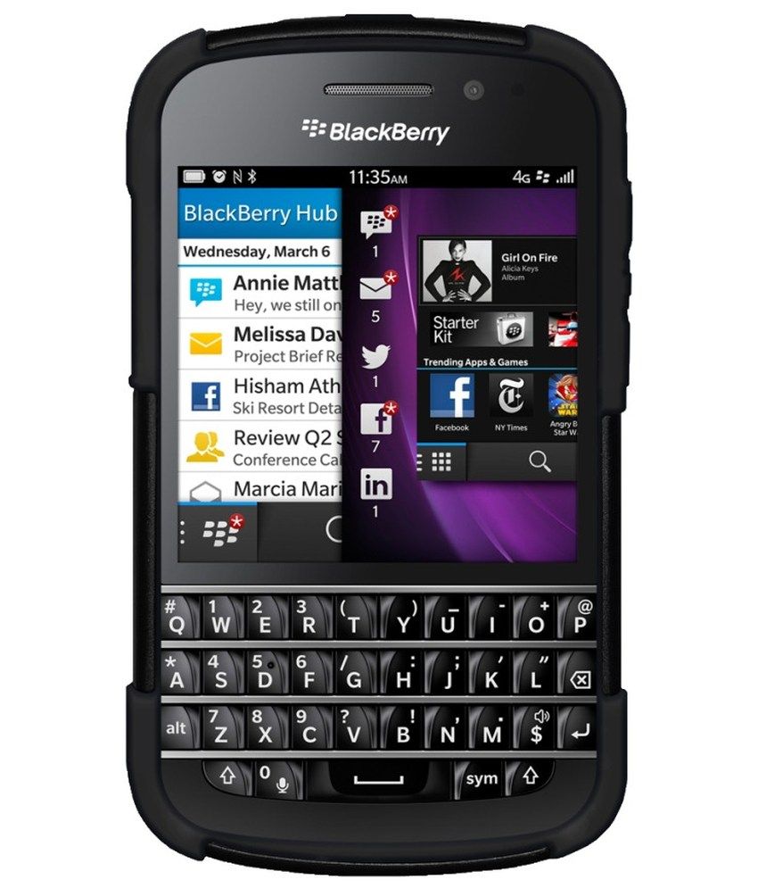 Amzer Back Cover For BlackBerry Q10 - Black - Plain Back Covers Online at Low Prices | Snapdeal ...