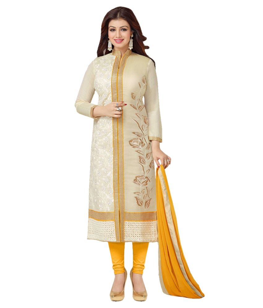 semi stitched dress material images