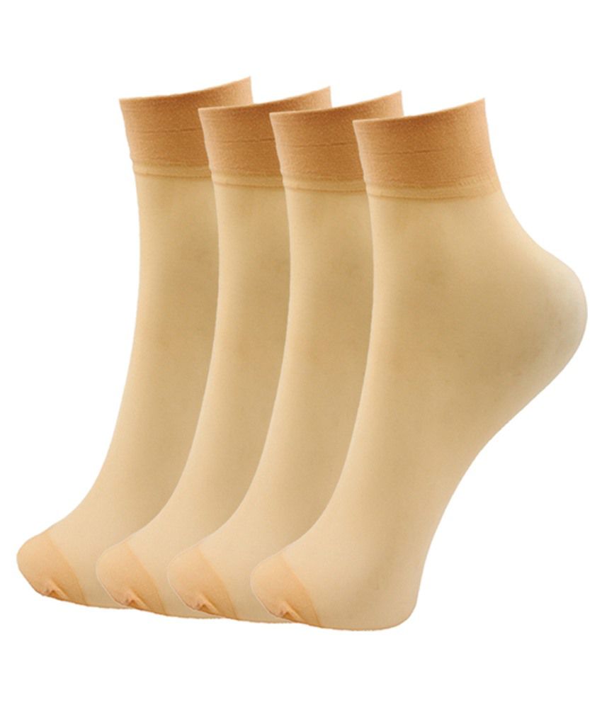 Ultimate Beige Cotton Socks Pack Of 4: Buy Online at Low Price in India ...