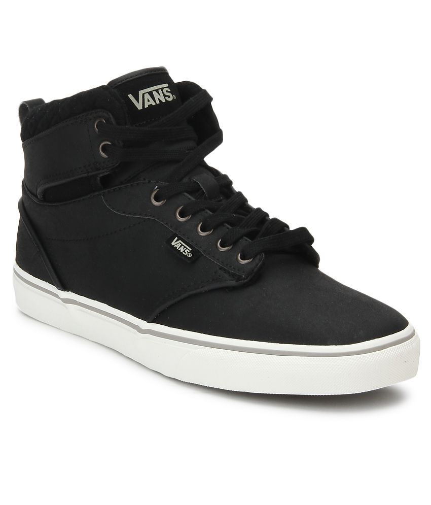 vans high ankle sneakers black