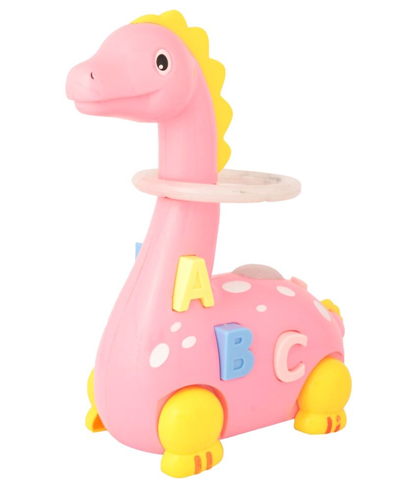 large pink dinosaur toy