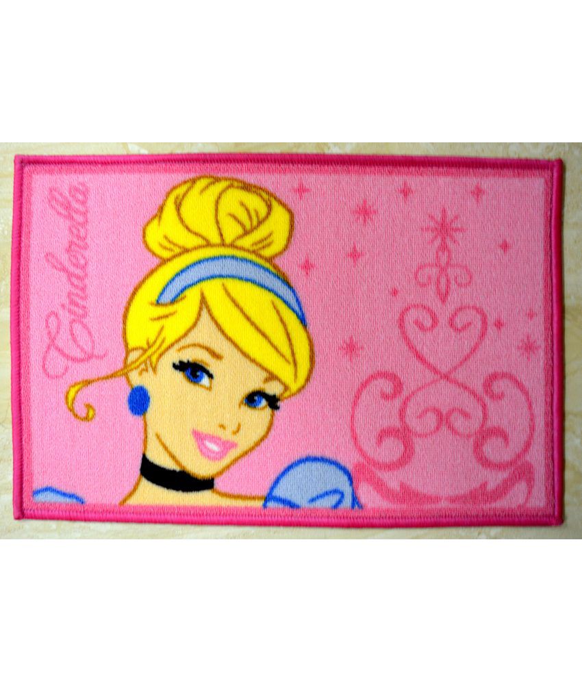     			Disney Pink and Yellow Polyester Baby Themes Bath Mat