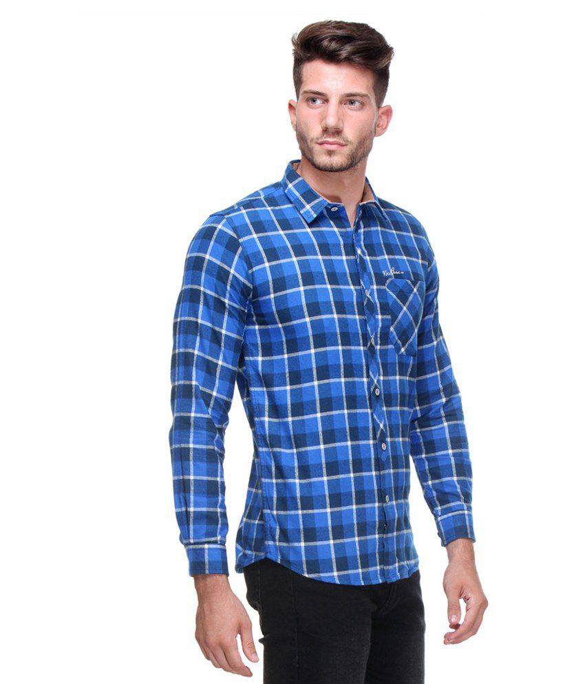 Twills Blue Casual Shirt - Buy Twills Blue Casual Shirt Online at Best ...