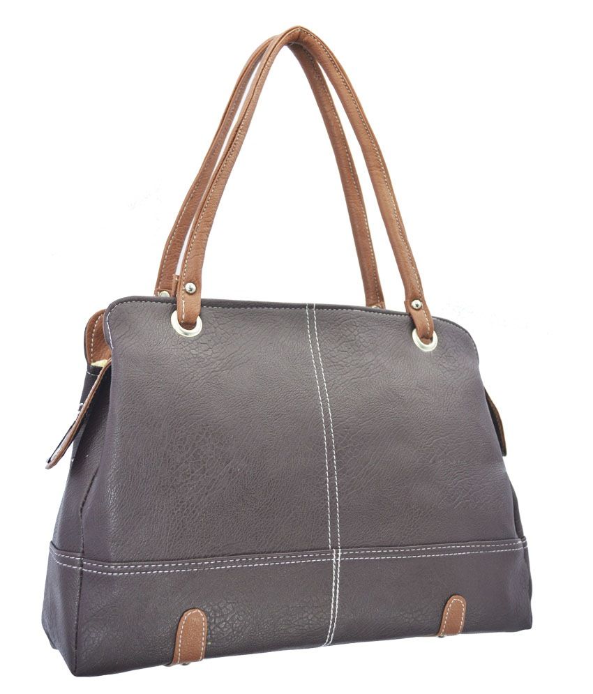 grey shoulder handbag