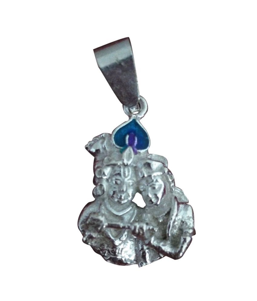 Divya Mantra Radha Krishna Silver Pendant Buy Divya Mantra Radha