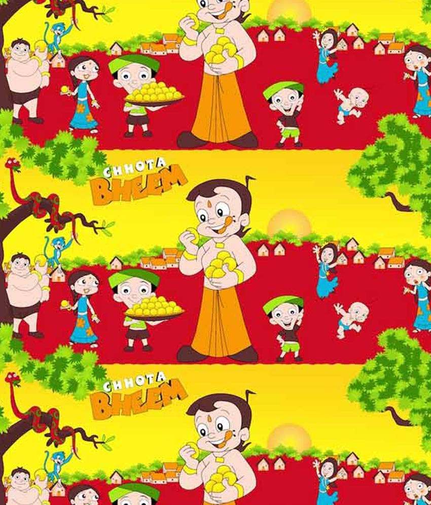Singhs Villas Decor 3D Chota Bheem Kids Single Bedsheet With 1 Pillow Covers Buy Singhs Villas