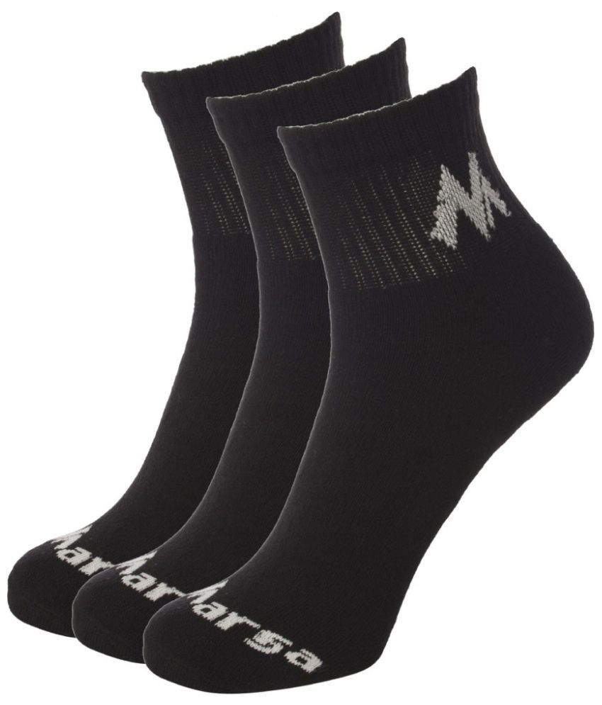 Ultimate Black Cotton Ankle Socks - 3 Pair Pack: Buy Online at Low ...