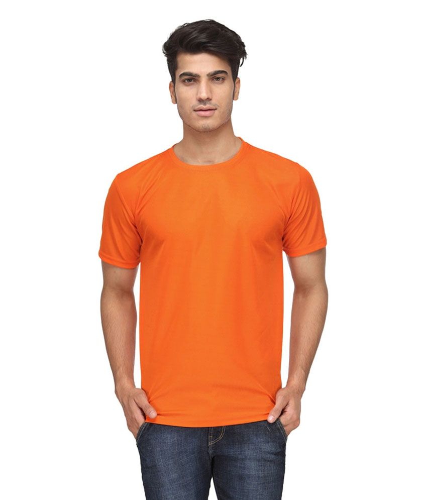     			Funky Guys Orange Cotton Blend T-shirt