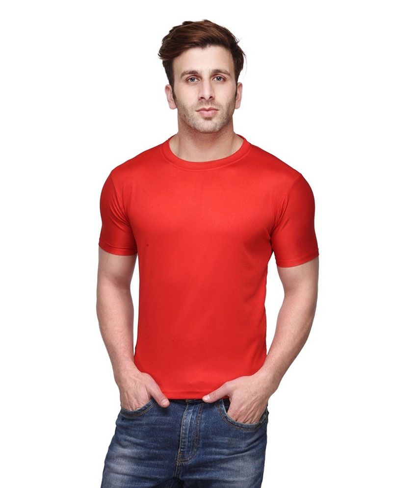     			Funky Guys Red Cotton Blend T-shirt