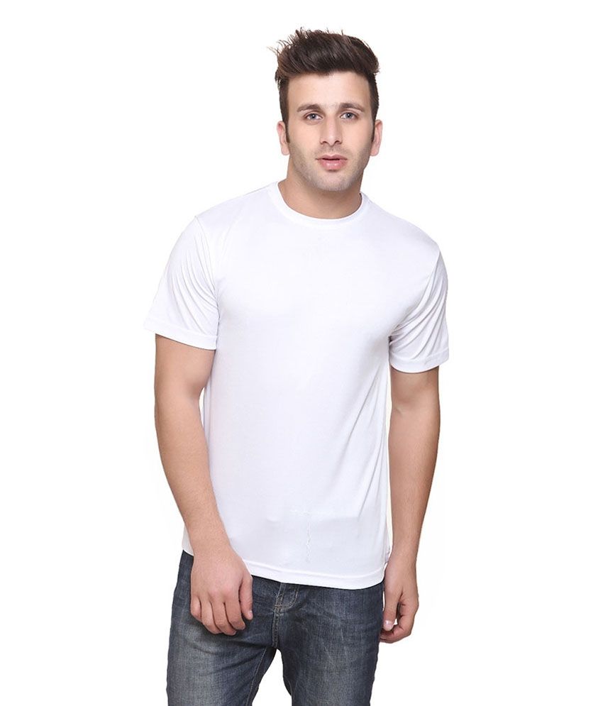     			Funky Guys White Cotton Blend T-shirt