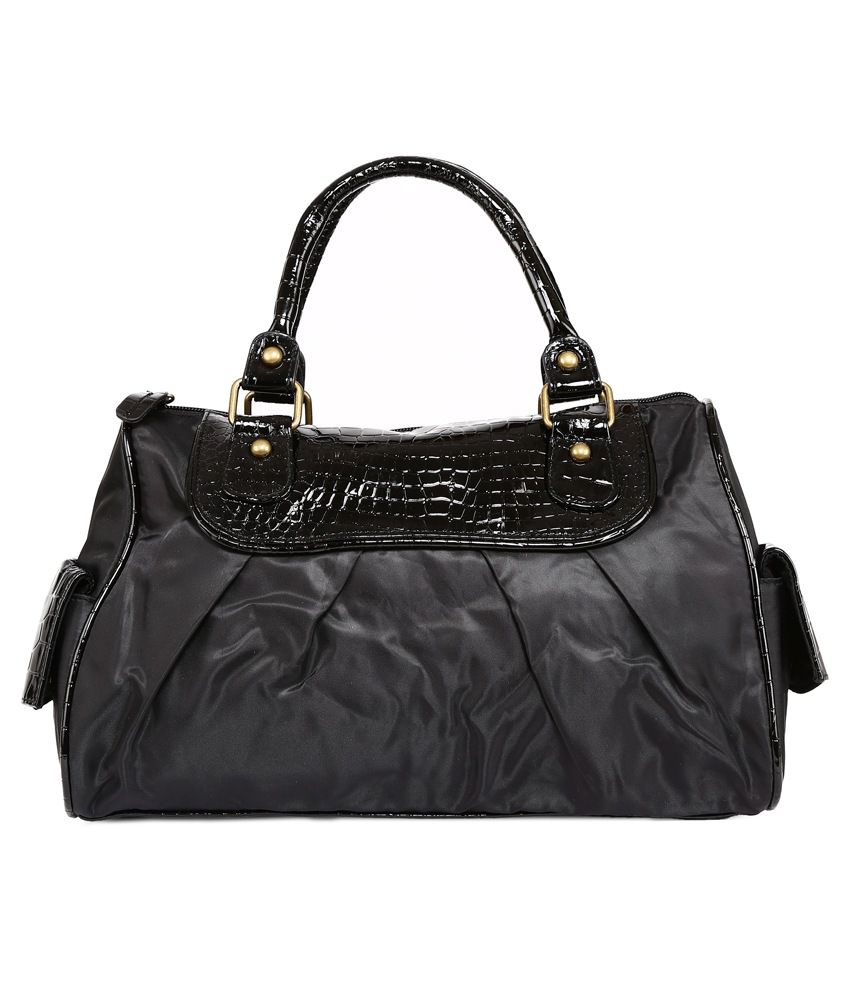 Kiara Black Non Faux Leather Handbag - Buy Kiara Black Non Faux Leather Handbag Online at Best ...