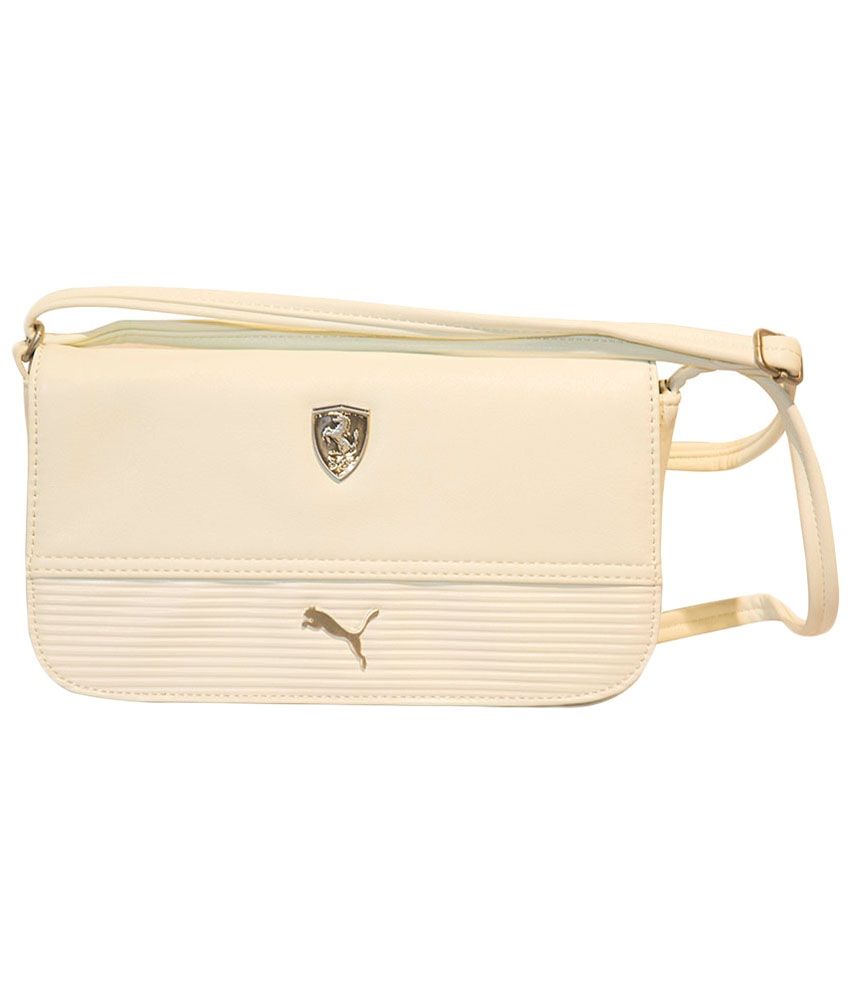 puma purse white and gold