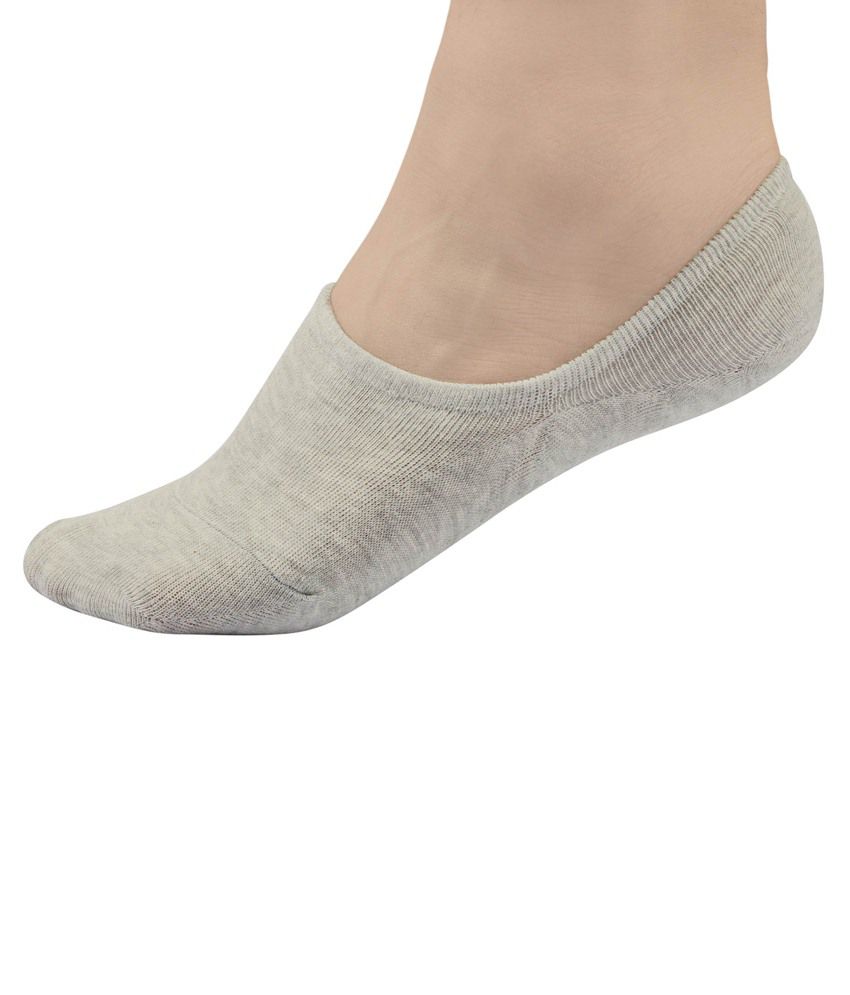 Zobello Gray Cotton Footies Socks: Buy Online at Low Price in India ...