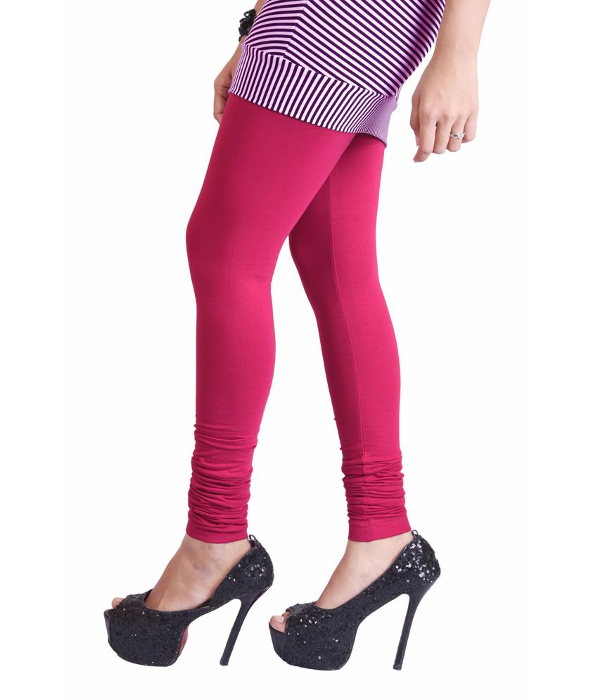 Buy online Aaritra Fashion 4 Way Lycra Ankle Length Leggings - Dark  Pink-AFL110L
