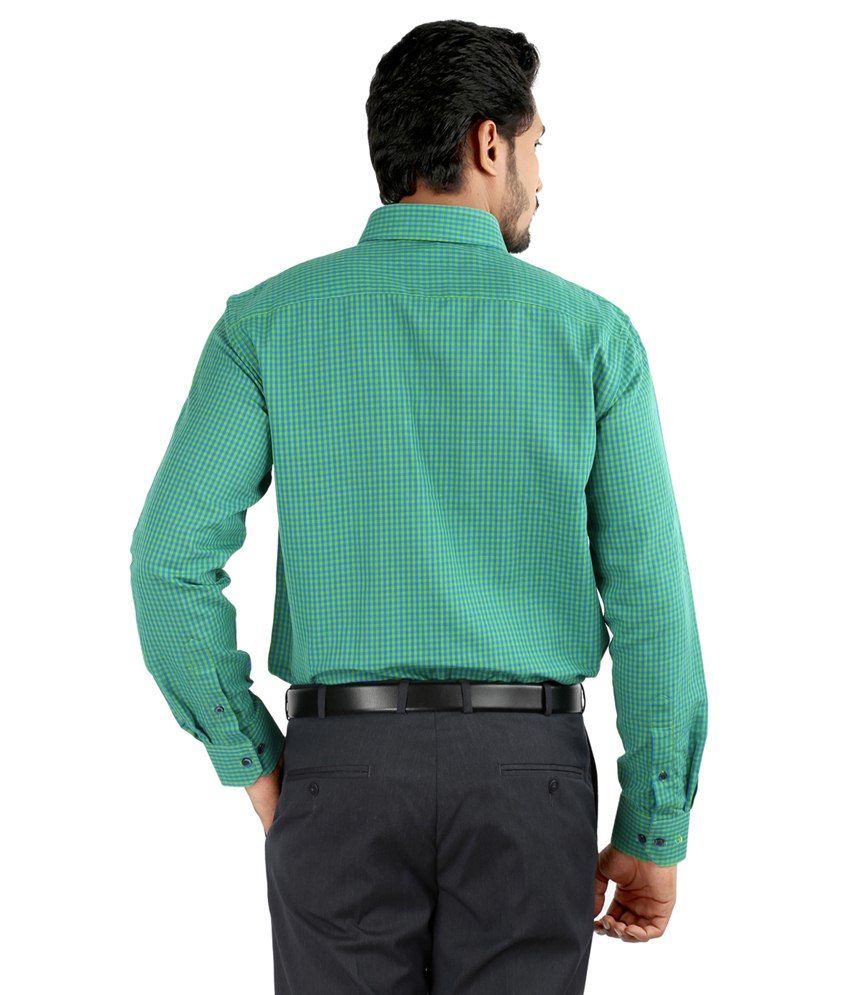 green formal shirt combination