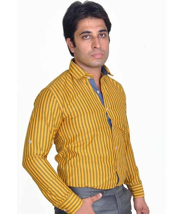 yellow formal shirt combination