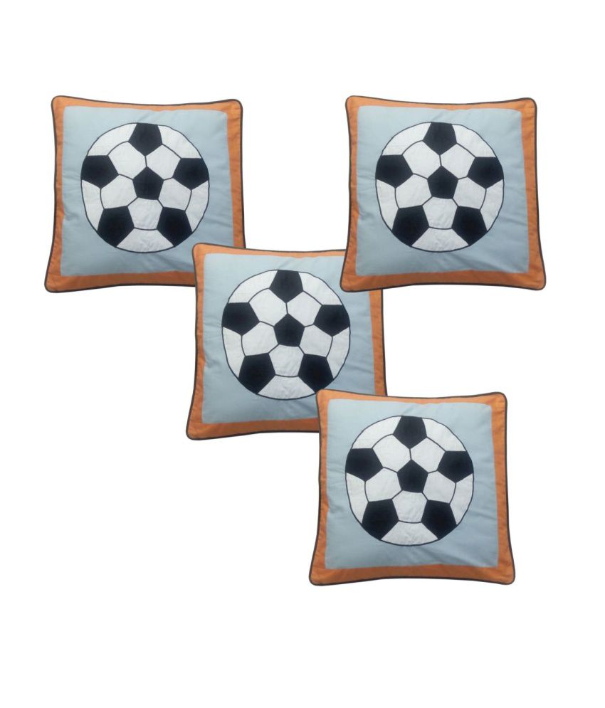     			Hugs'n'Rugs Multi Embroidery Cotton Cushion Cover - Pack Of 4