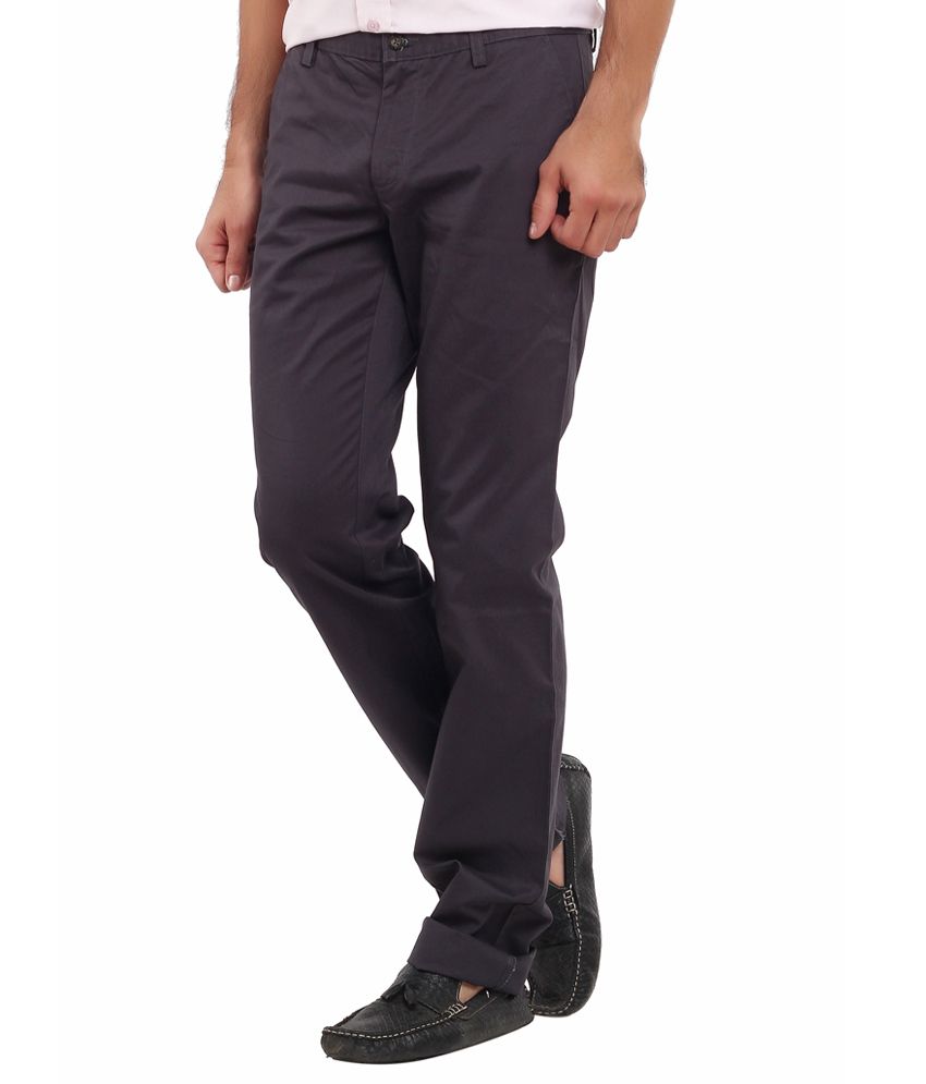Classic Polo Black Slim Fit Solid Men's Trousers - Buy Classic Polo ...