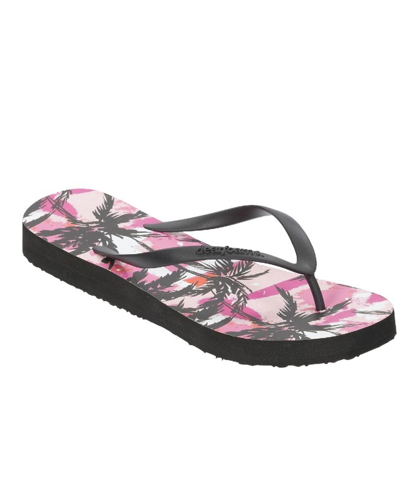 Dearfoams Black Flip Flops Price in India- Buy Dearfoams Black Flip Flops Online at Snapdeal