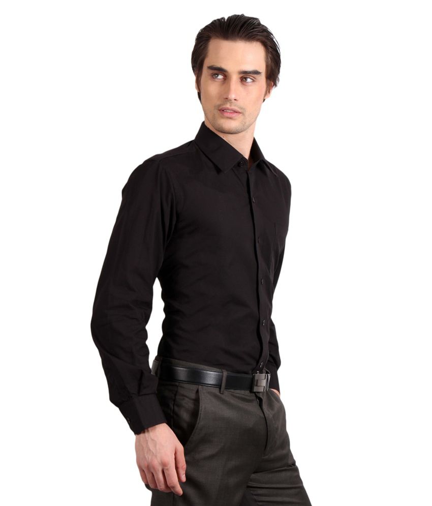 Cotton World Black Formal Shirt - Buy Cotton World Black Formal Shirt ...