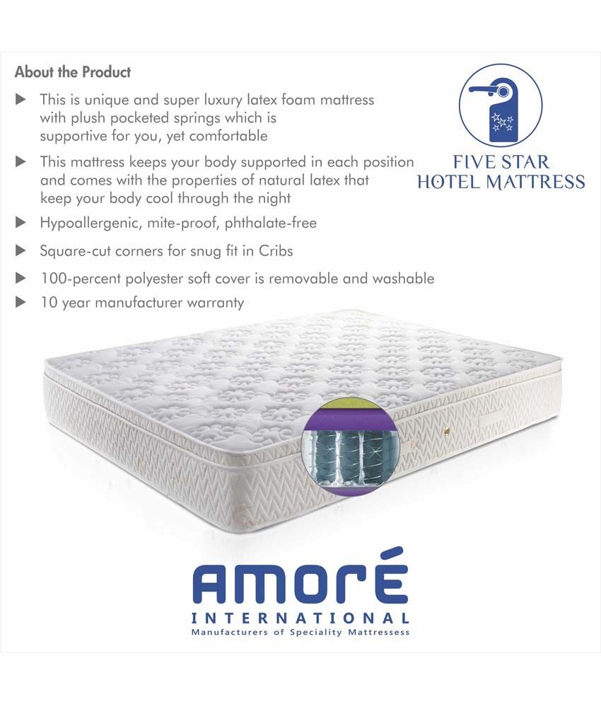 Amore International Five Star Mattress with Latex Foam Buy Amore International Five Star