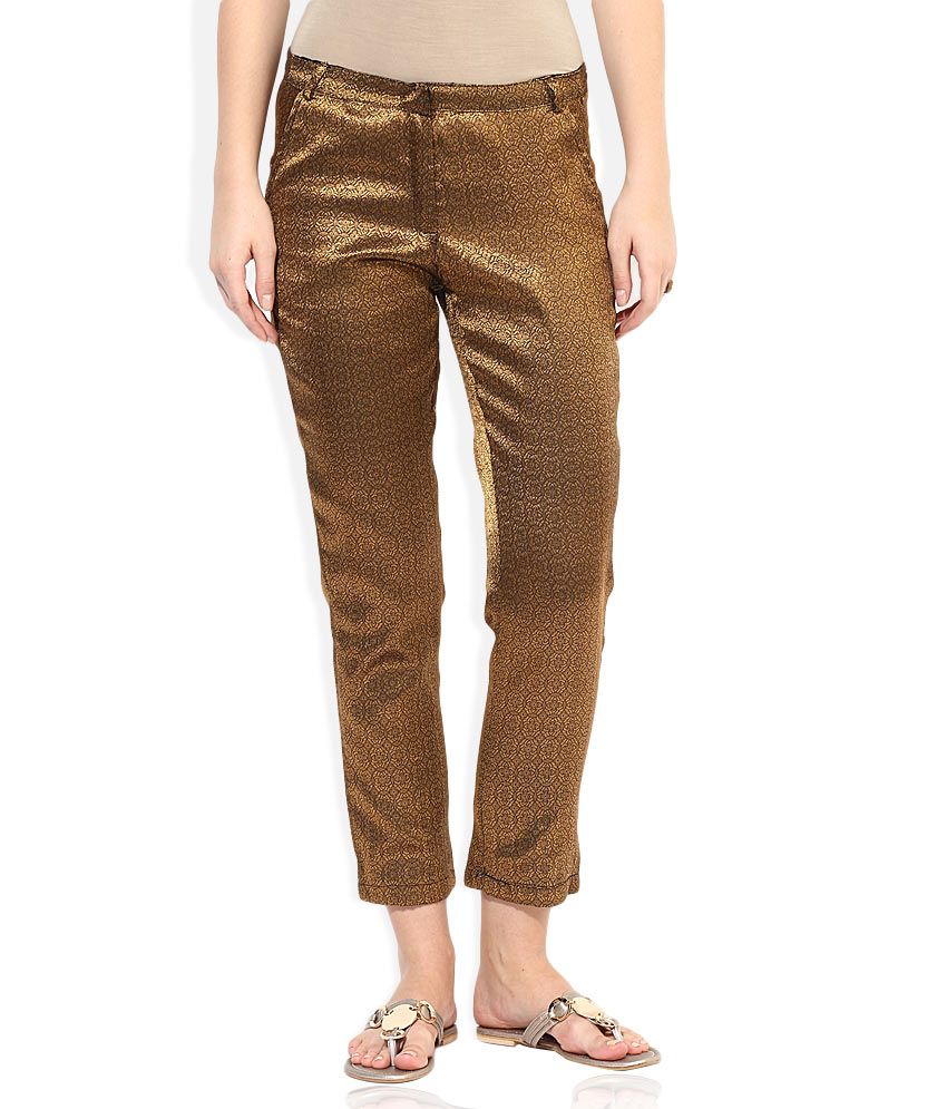 golden pants for ladies