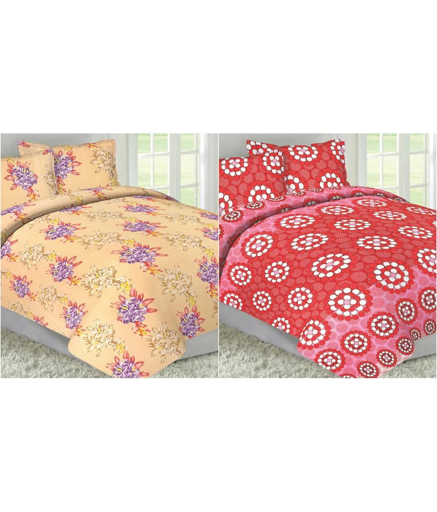 Lotus Contemporary Design Double Bed Sheet Combo of 2 Buy Lotus