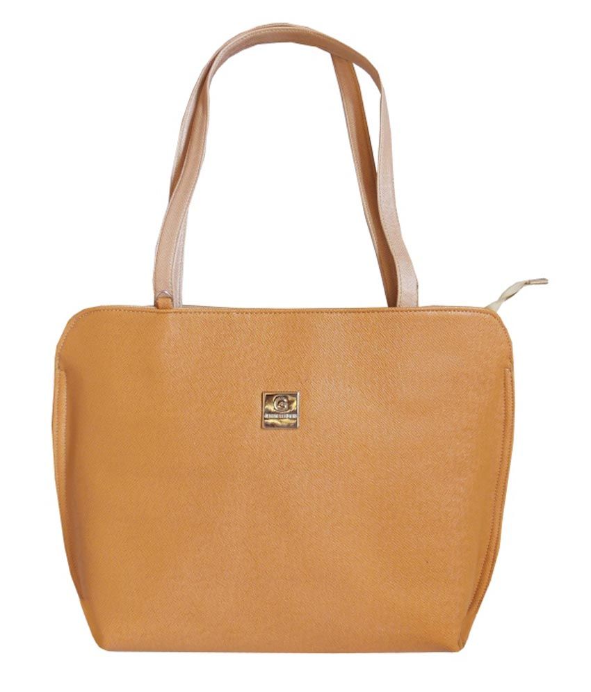 small beige shoulder bag